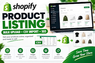 do shopify product listing bulk upload CSV import and SEO