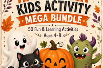 design kids halloween book for personal use or amazon