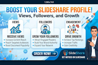 promote your slideshare profile for views followers and growth