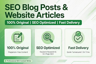 write SEO blog posts and website articles
