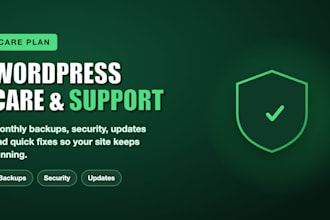 be your monthly wordpress maintenance and care plan
