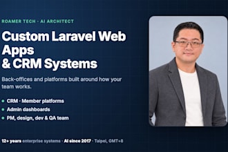 build a custom laravel web app, CRM or admin dashboard