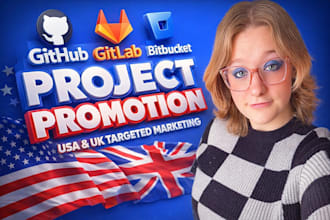 promote your github gitlab bitbucket project with targeted marketing