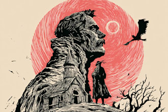 do linocut or woodcut illustrations