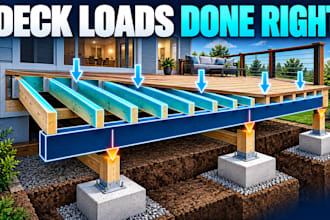 calculate deck beams joists posts and footings