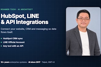 integrate hubspot, line or any API with your website or CRM