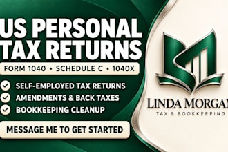 prepare 1040 tax returns, schedule c, 1040x amendments and back taxes