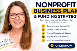 create a nonprofit business plan, funding strategy and financial roadmap