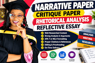 do narrative, critique, rhetorical analysis essay, 4 page, self reflective paper