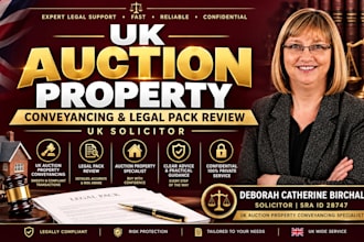 provide UK auction property conveyancing and legal pack review, uk solicitor