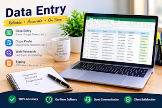 do accurate data entry and copy paste tasks
