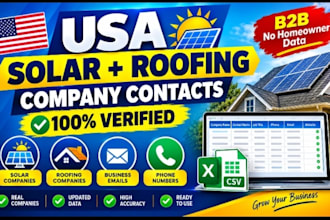 provide verified USA solar and roofing company leads