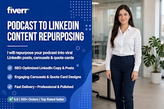 repurpose your podcast into engaging linkedin post