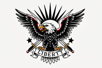 draw custom american traditional tattoo design for you