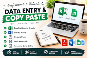 do accurate data entry and copy paste tasks