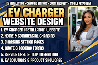design a high converting ev charger installation and charging website