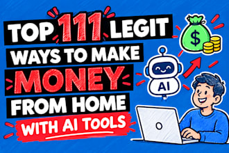 send you 111 legit ways to make money using ai tools
