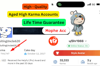 deliver of reddit account,20k karma,reddit bulk followers,community management