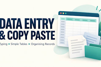 do accurate data entry and copy paste tasks