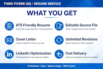 design a modern ats resume and cover