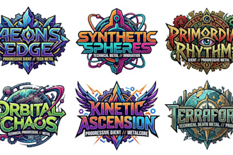 design progressive metal djent and technical metal band logo