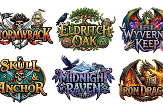 design pirate metal, folk metal and fantasy metal band logo