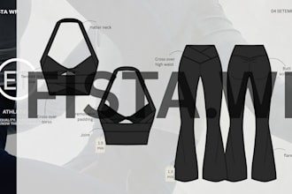 create profesional fashion and product tech pack