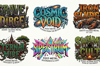 design sludge metal, doom metal and post metal band logo