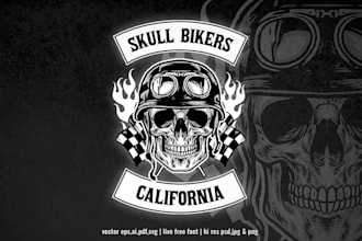 create skull or skeleton graphic tshirt design