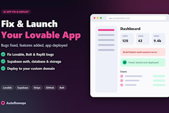 fix lovable ai app, supabase bugs and deploy your vibe coding project