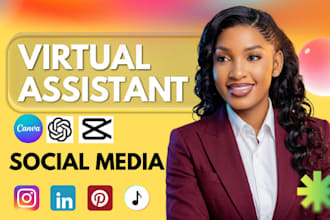 canva virtual assistant for social media growth canva social media design va