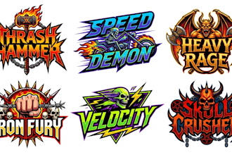 design heavy metal, thrash metal and speed metal logo