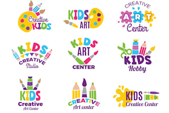 design playful cartoon mascot logo for your kids and children brand