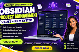 create an obsidian project management vault with pkm system and custom templates