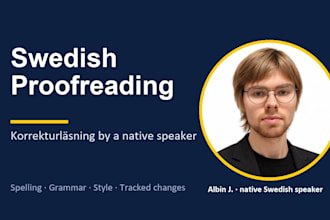 proofread and edit your swedish text and documents