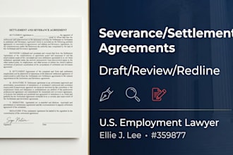 draft a professional employment settlement and severance agreement
