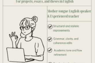 edit and refine your academic essays, theses, and projects