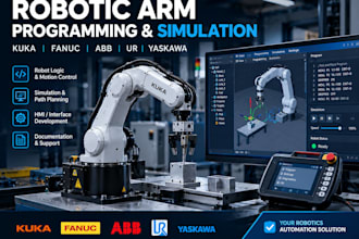 develop robotic arm programming and simulation solutions