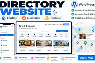 build wordpress directory site with directorist, geodirectory hivepress and maps