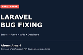 fix PHP laravel bugs errors and broken website features