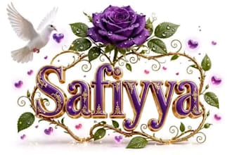 create 3d luxury name design with rose and golden frame