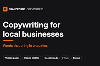 do proffesional copywriting for any business need