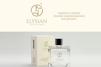 create luxury perfume label, logo, cosmetics with custom label
