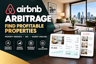 research profitable airbnb arbitrage properties in usa uk canada and analyze ROI