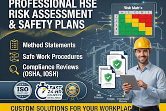 write hse risk assessment, method statement and safety plans