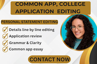 edit your college application personal statement essay common app essay in 24hrs