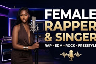 be your female rapper songwriter, edm singer, rock singer, ghost rap, freestyle