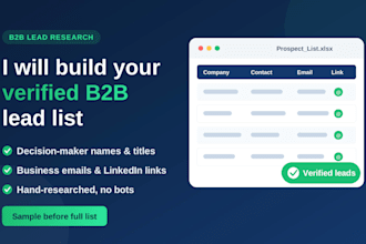 do targeted lead research and build a prospect list for you