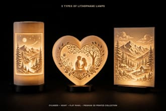 convert any photo into 3d printable stl model  lithophane