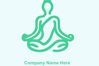 reate a breath work coach logo with an airy flowing mark